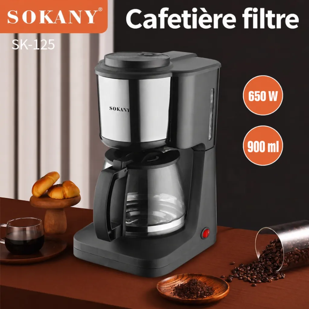 Cafetière Filtre Sokany- 900 ml - 650 W (6).webp