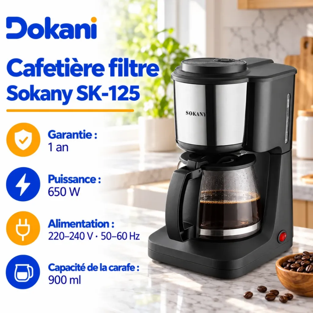 Cafetière Filtre Sokany- 900 ml - 650 W (8).webp