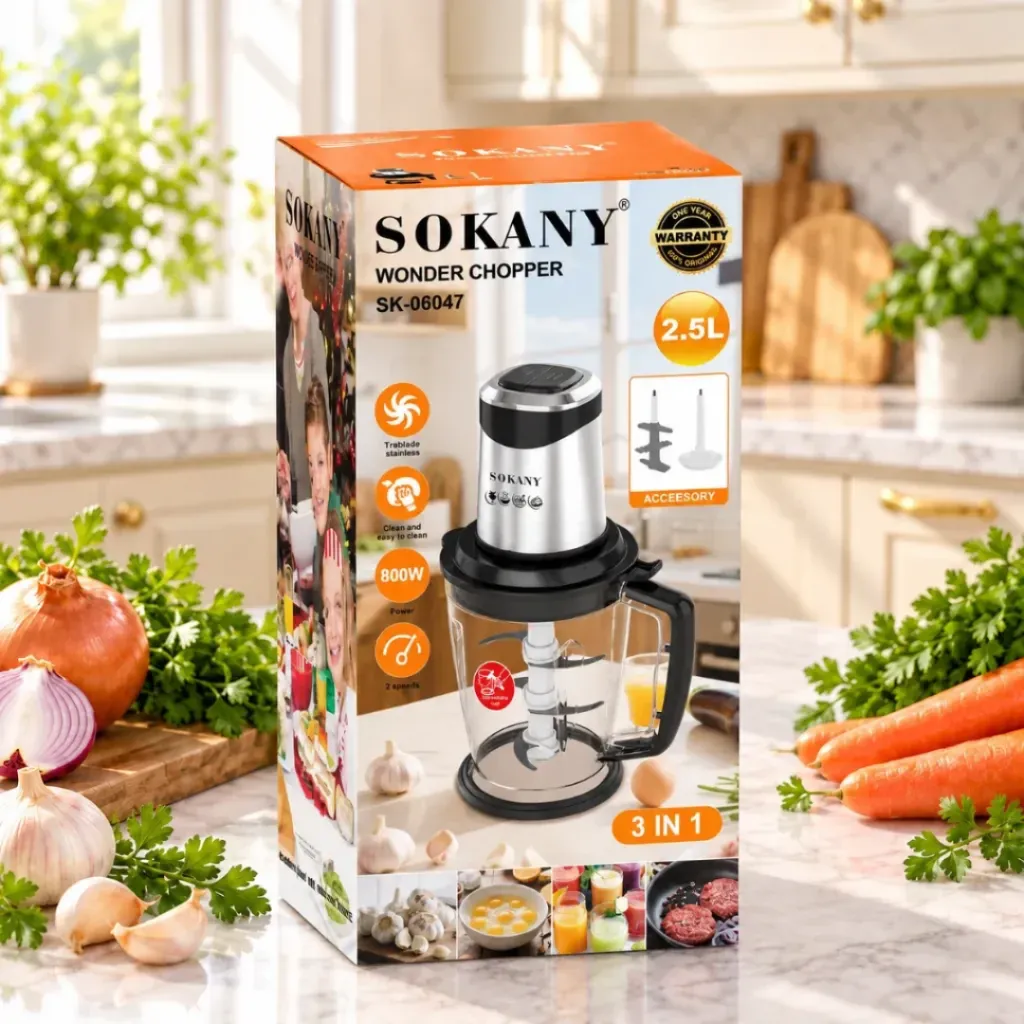 Hachoir Multifonction Sokany- 2,5 L - 300 W (4).webp