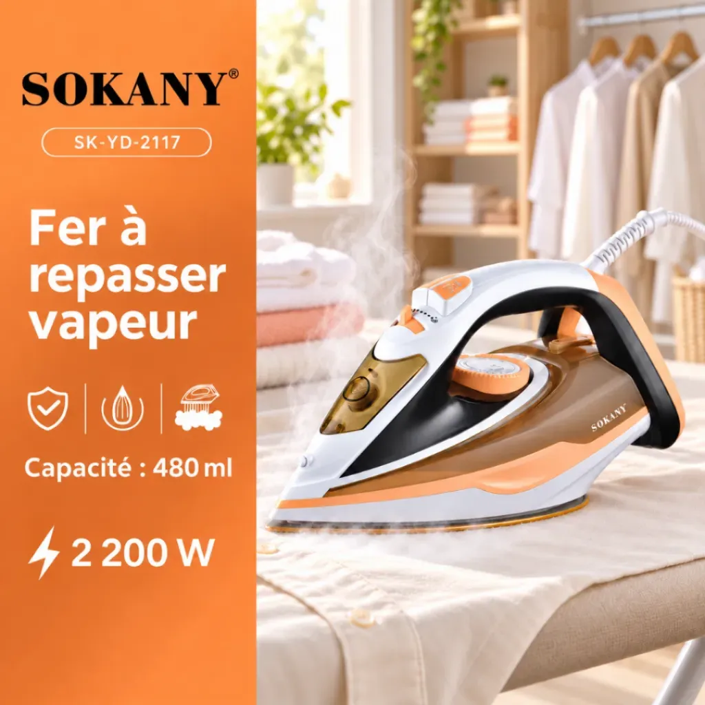 Fer A Repasser Sokany - 480 ml - 2200 W (4).webp