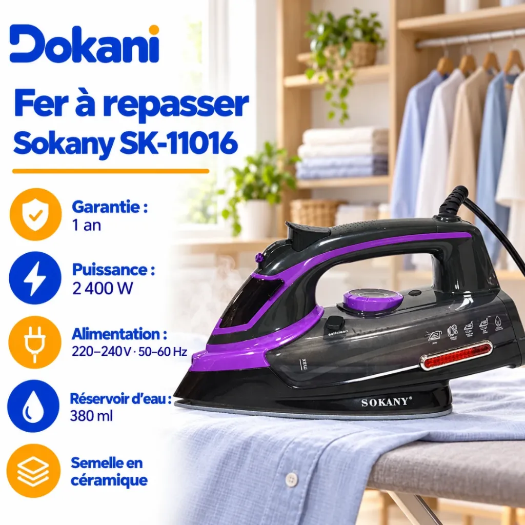 Fer A Repasser Sokany - 380 ml - 2400 W.webp
