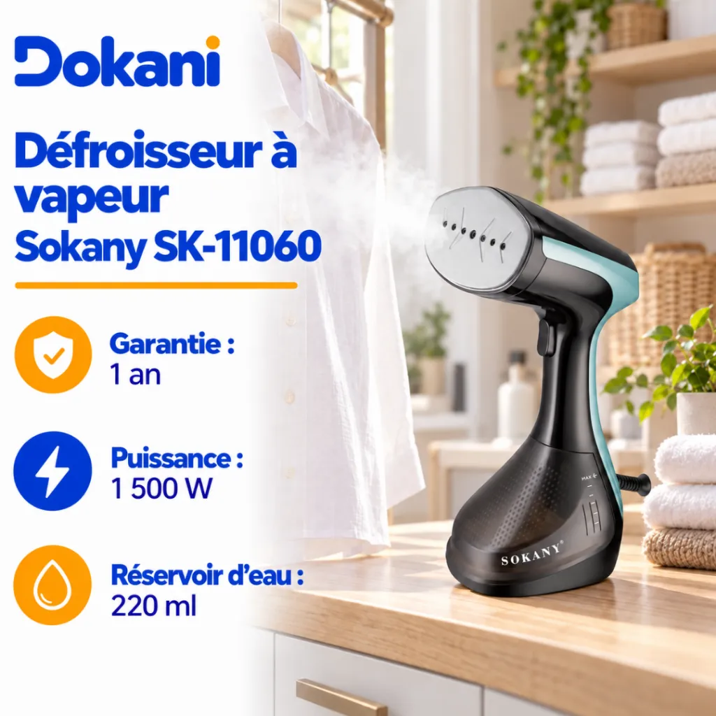 Défroisseur A Vapeur Sokany - 220 ml - 1500 W.webp