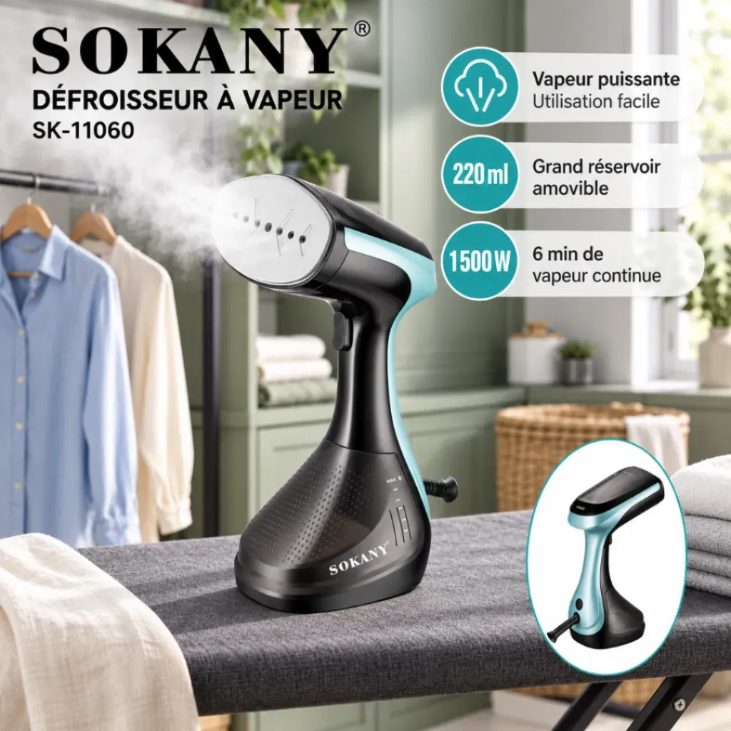 Défroisseur A Vapeur Sokany - 220 ml - 1500 W (3).webp