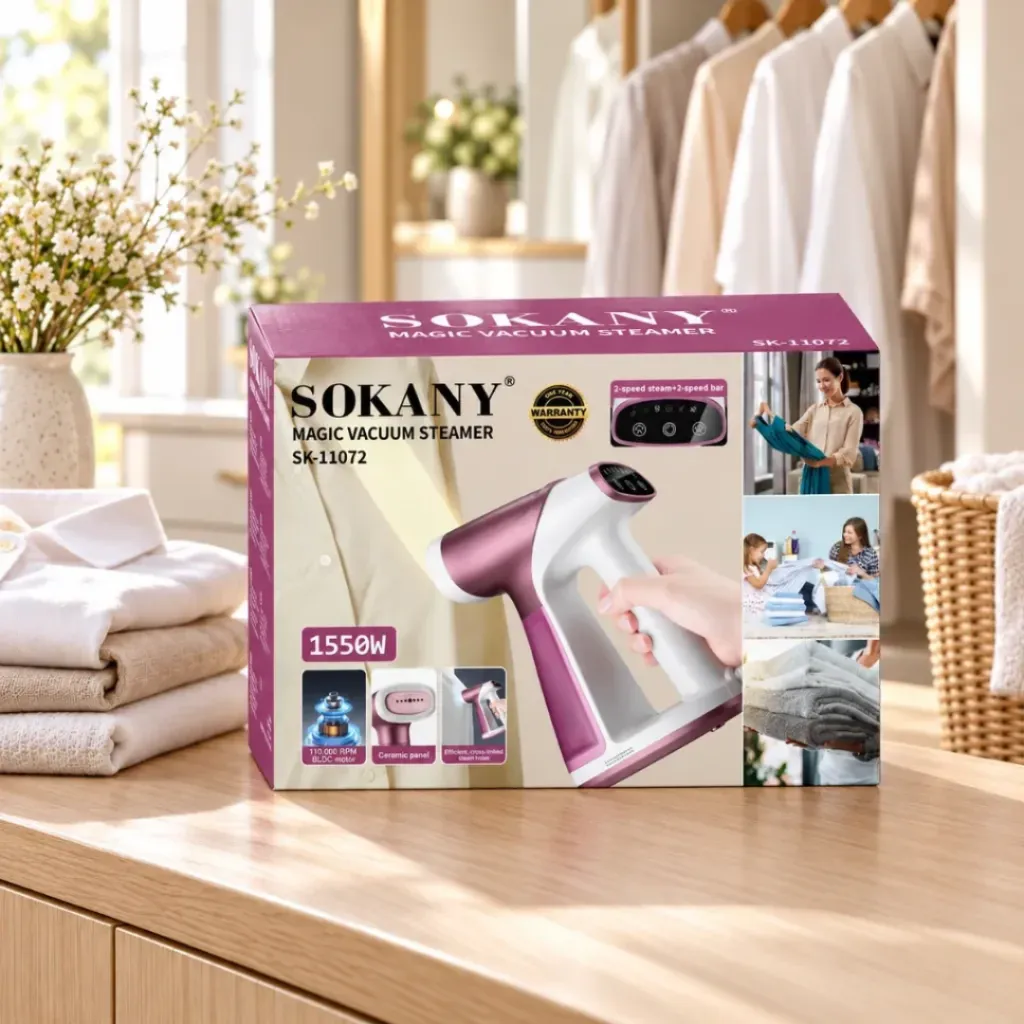 Défroisseur A Vapeur Sokany Avec Système D’aspiration - 180 ml - 1550 W (6).webp