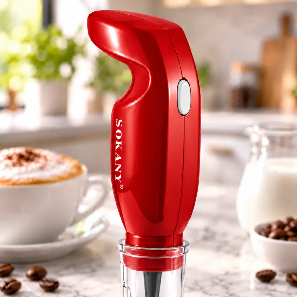 Mousseur A Lait Sokany- 80 ml - 25 W- Rouge123.webp