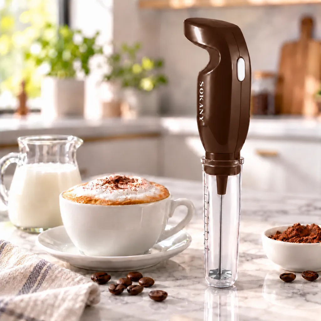Mousseur A Lait Sokany- 80 ml - 25 W- Marron.webp