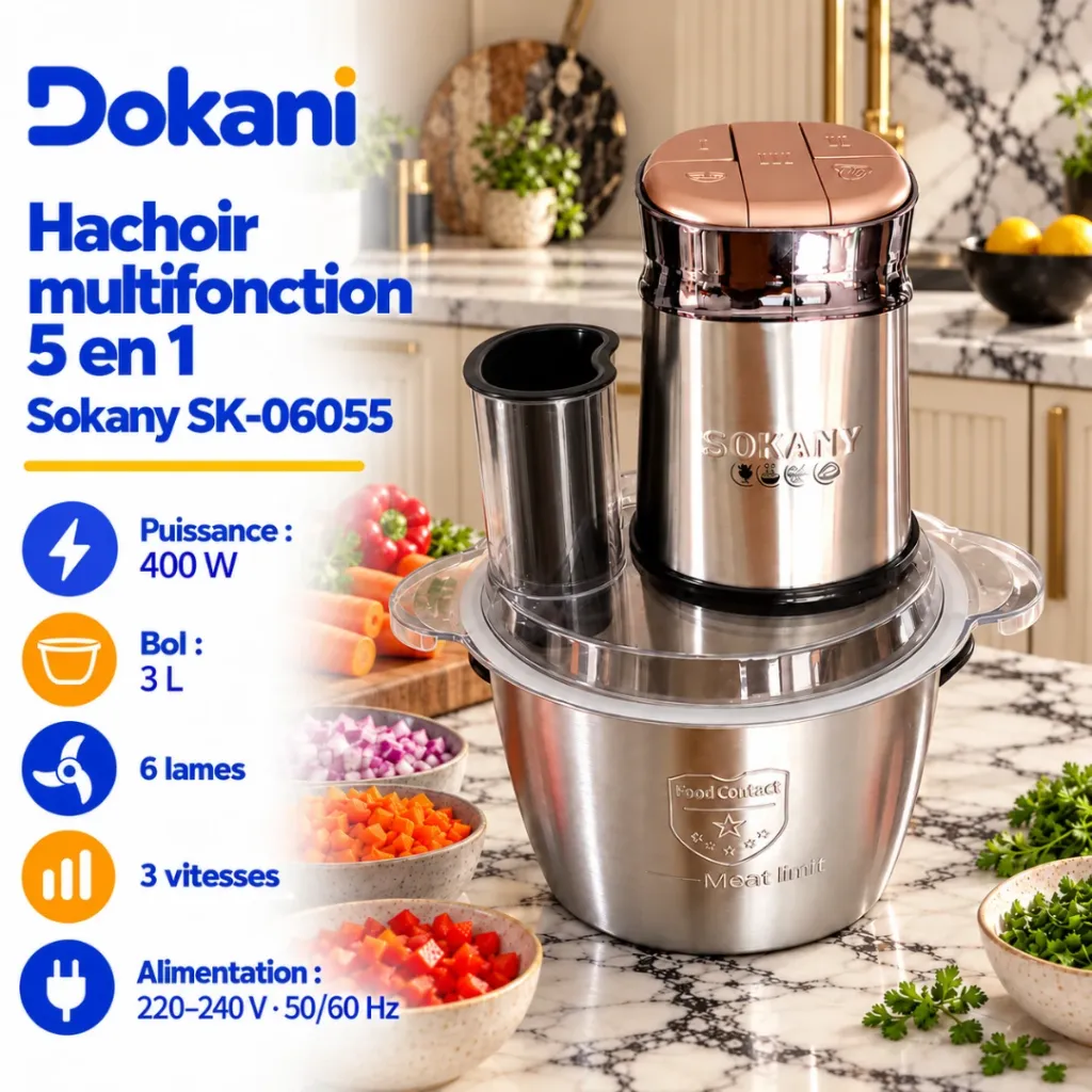 Hachoir Multifonction 5 En 1 Sokany- 3 L - 400 W (6).webp