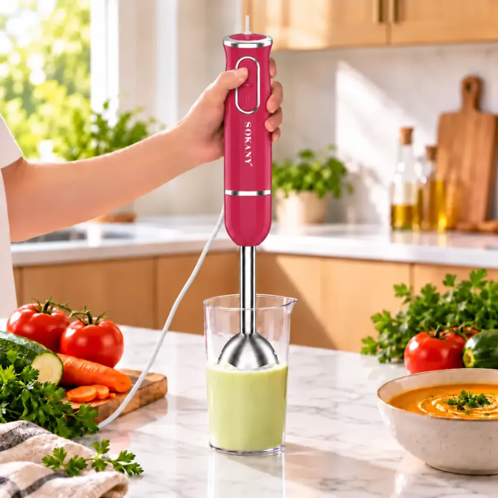 Mixeur Plongeant Sokany- 300 W Rose (3).webp