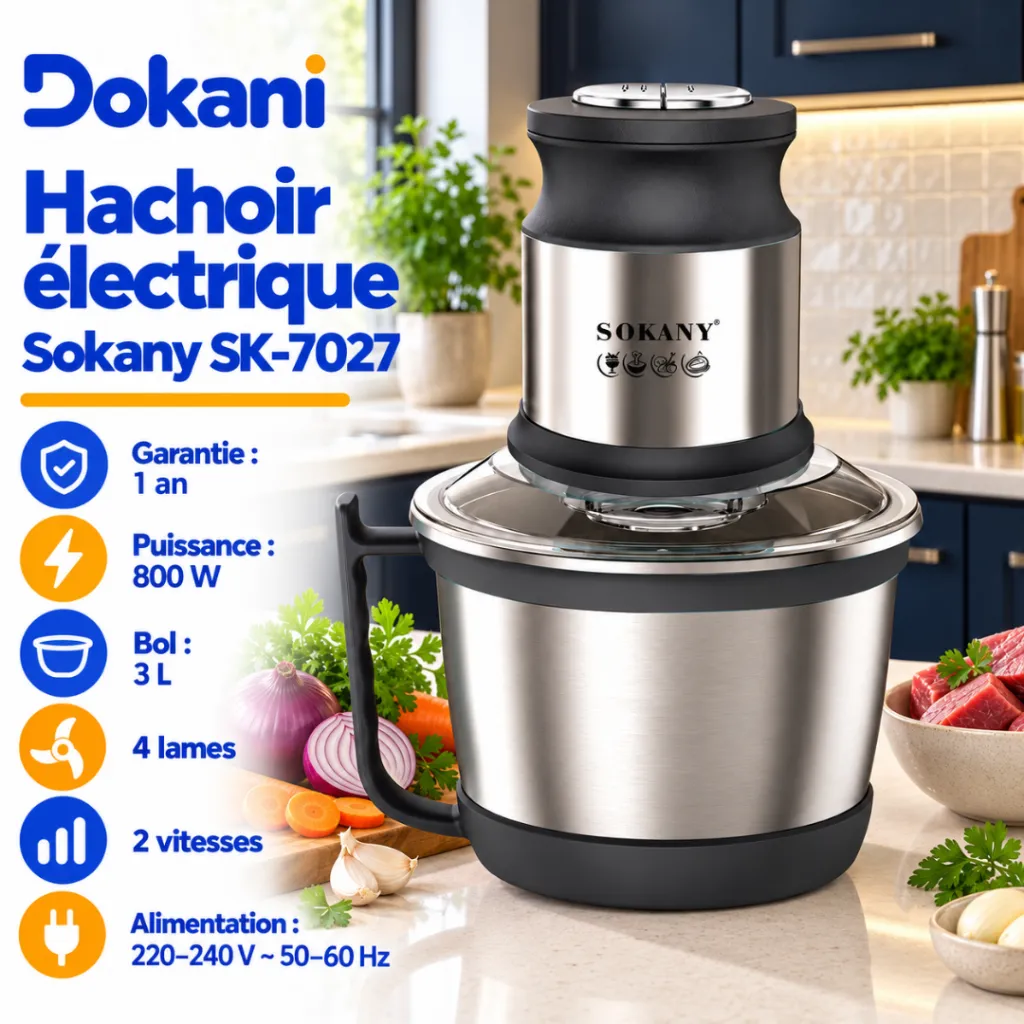 Hachoir Electrique Sokany- 3 L - 800 W.webp