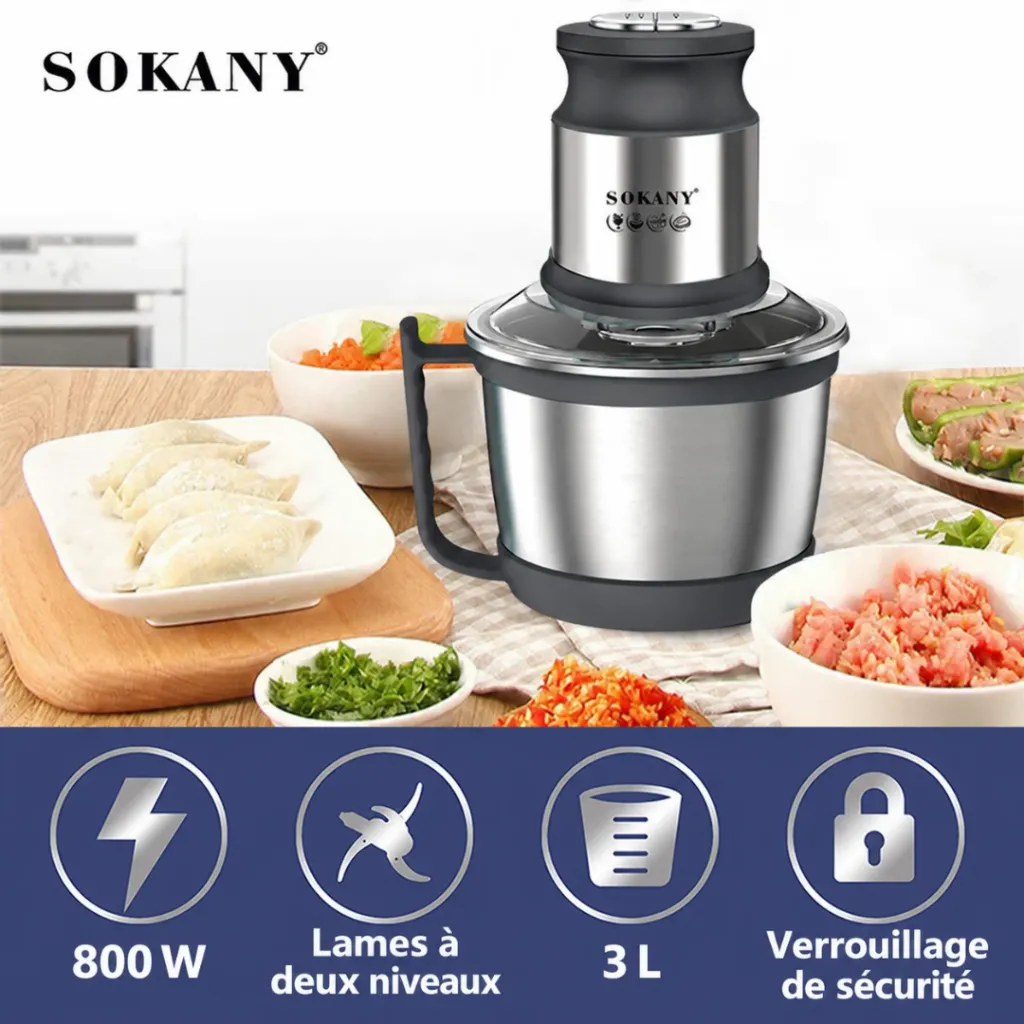 Hachoir Electrique Sokany- 3 L - 800 W (3).webp
