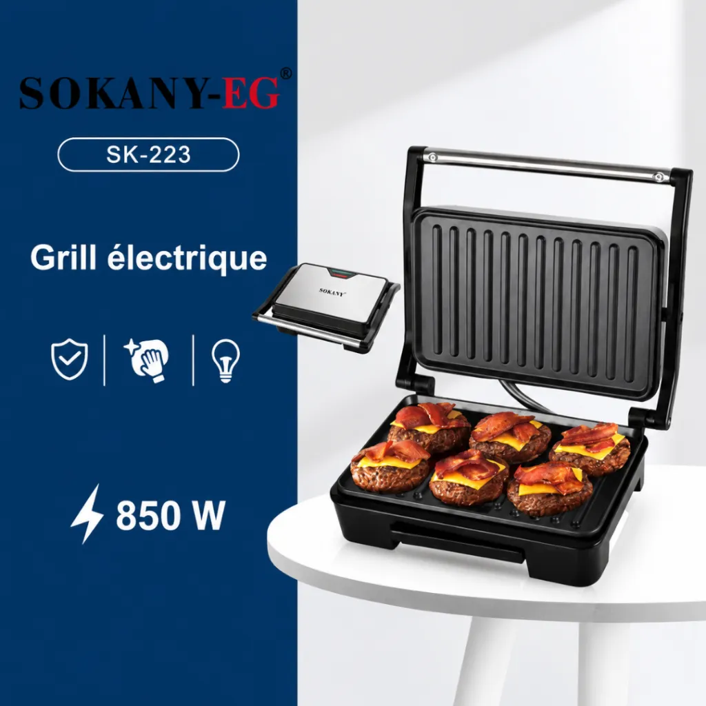 Grill Electrique Sokany - 850 W (5).webp