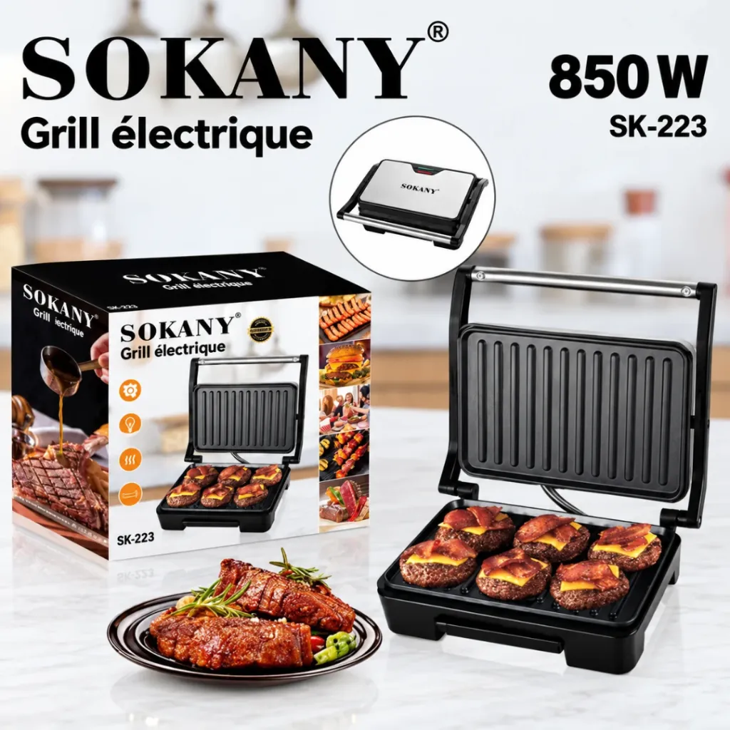 Grill Electrique Sokany - 850 W (6).webp