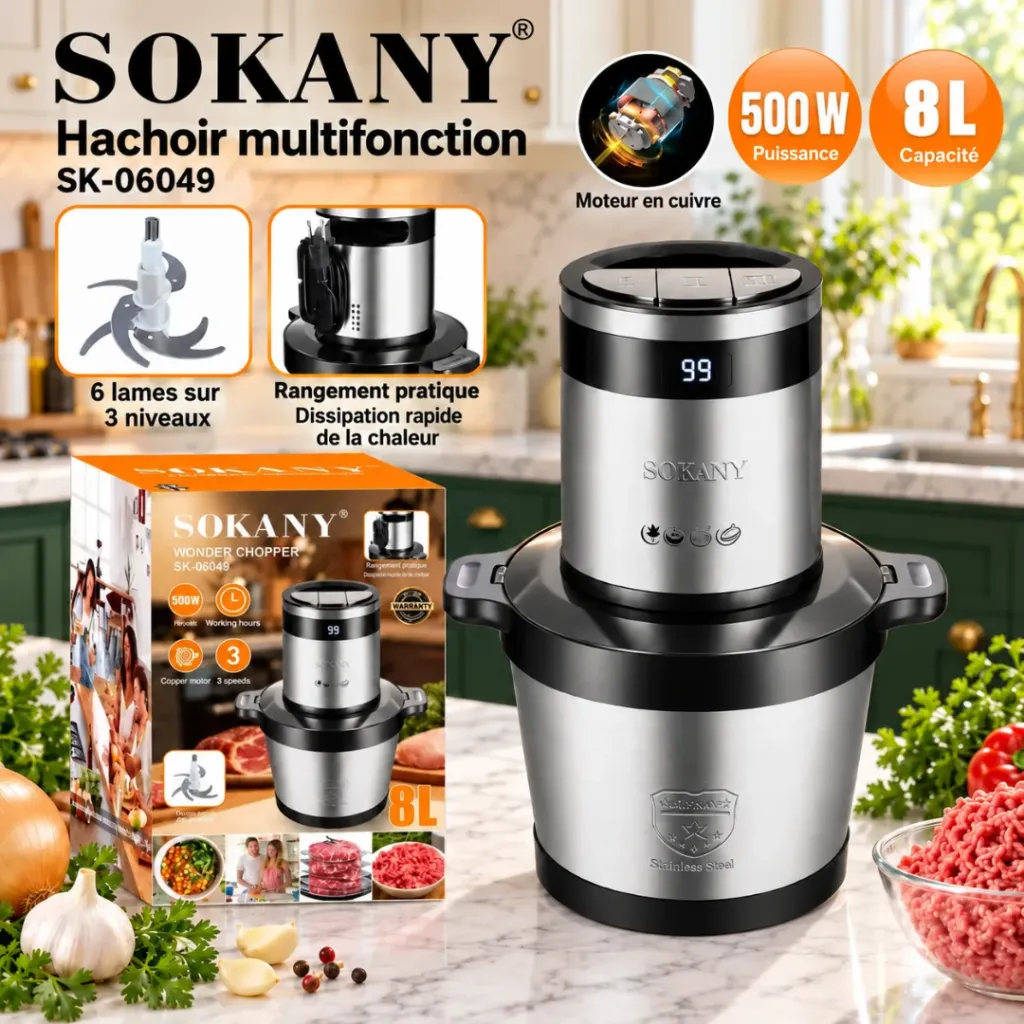 Hachoir A Affichage Numérique Sokany- 8 L - 500 W (1).webp
