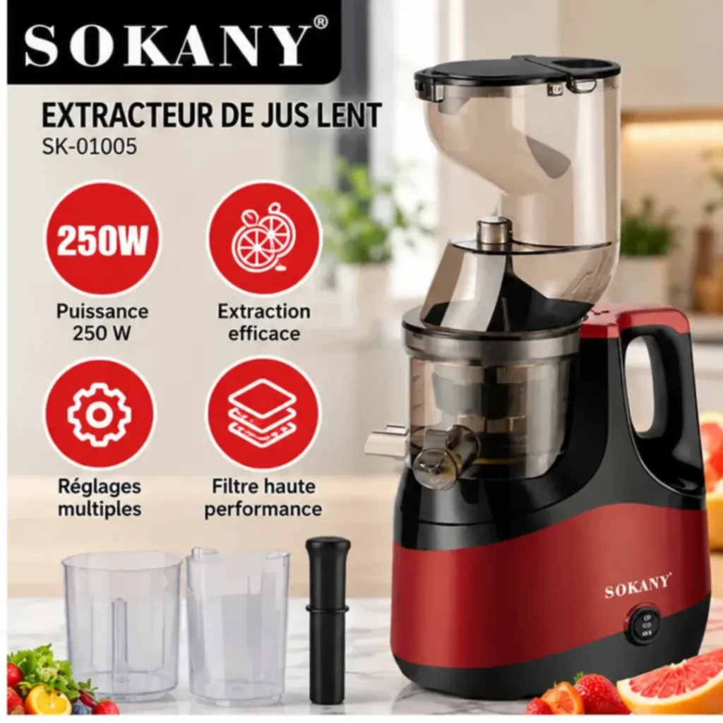 Extracteur De Jus Lent Sokany- 300 ml- 250 W (1).webp