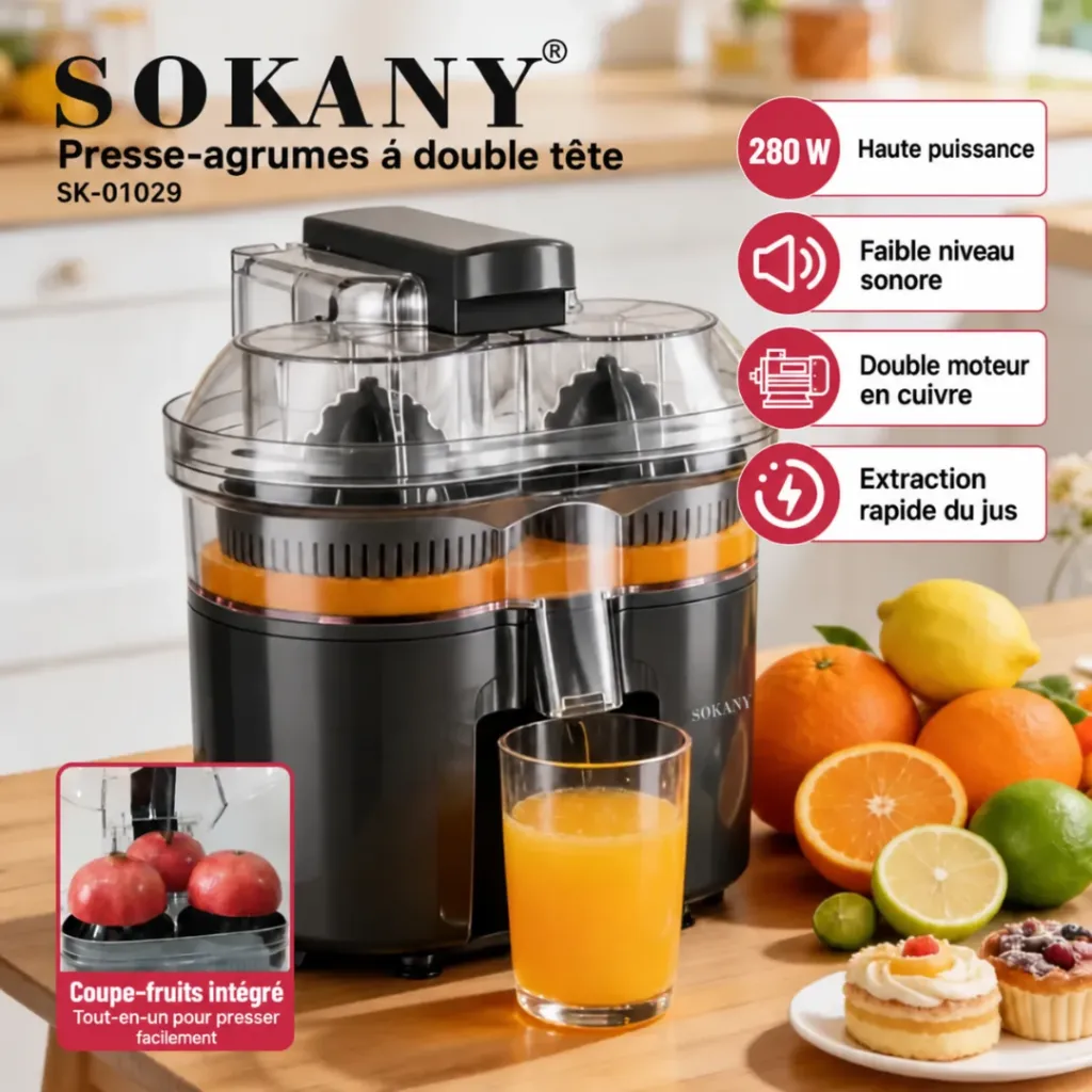 Presse-Agrumes A Double Tête Sokany- 500 ml- 280 W (2).webp
