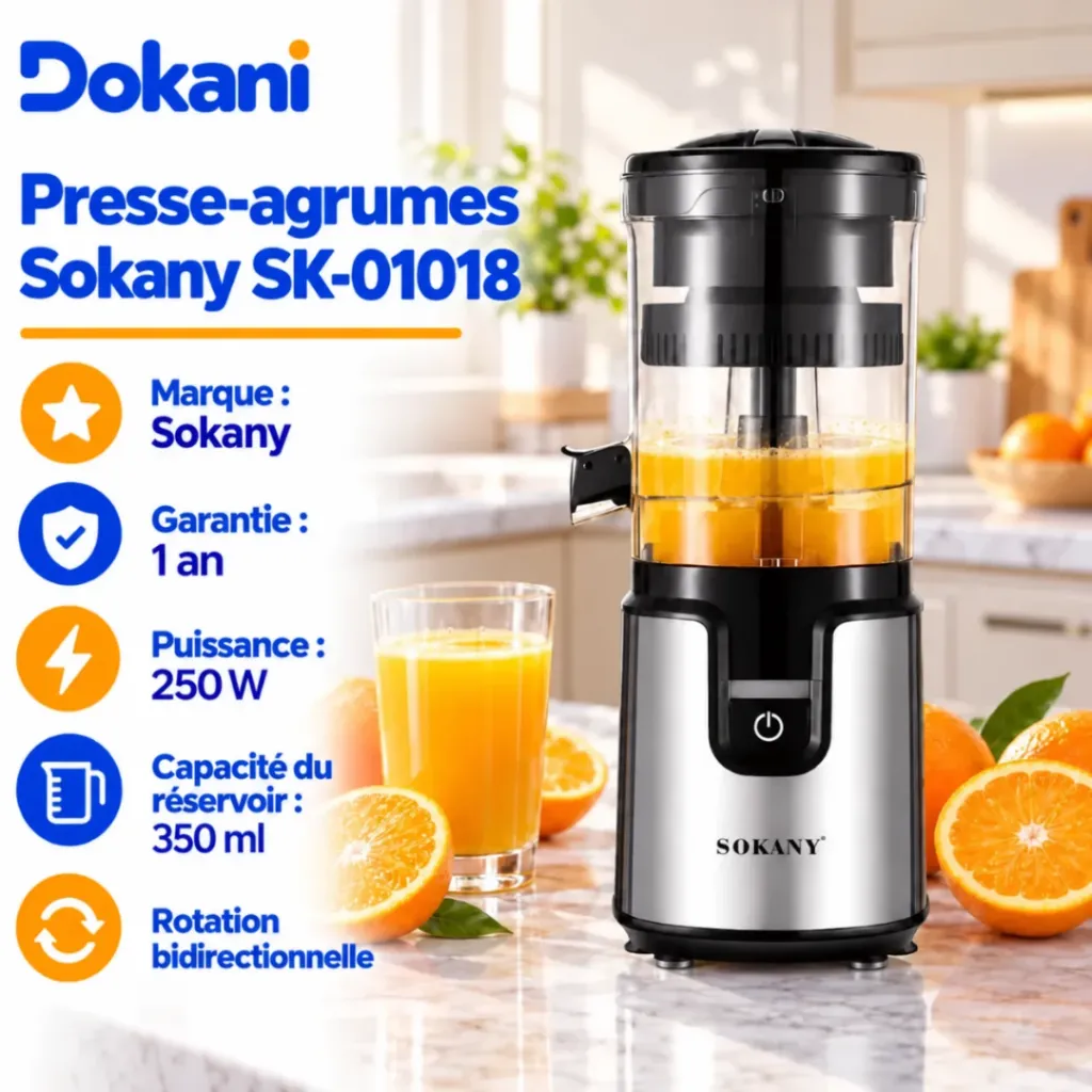 Presse-Agrumes Electrique Sokany- 350 ml - 800 W (1).webp