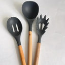 Set D'ustensiles De Cuisine 12 Pièces En Silicone - Gris