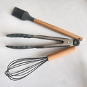 Set D'ustensiles De Cuisine 12 Pièces En Silicone - Gris