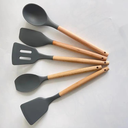 Set D'ustensiles De Cuisine 12 Pièces En Silicone - Gris
