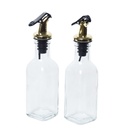 Set Huilier 4 Pièces En Verre Avec Support - Noir
