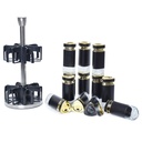 Set Portes Épices 12 Pièces En Verre Avec Support - Noir