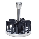 Set Portes Épices 6 Pièces En Verre Avec Support - Inox