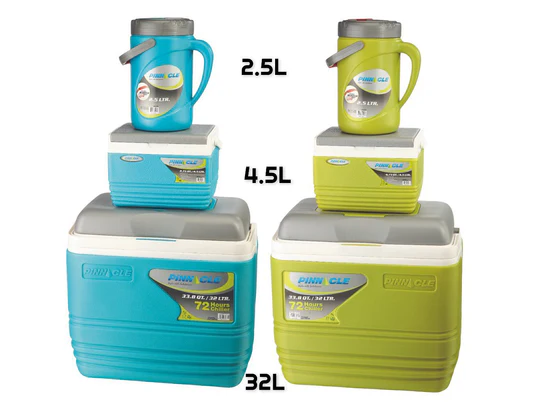 Pack De 3 Glacières - Pinnacle - Isolé Portable – BPA Free – 32L/4.5L/2.5L - Vert