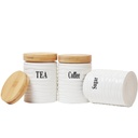 Ensemble de 7 pots à épices en céramique Blanc Avec Support