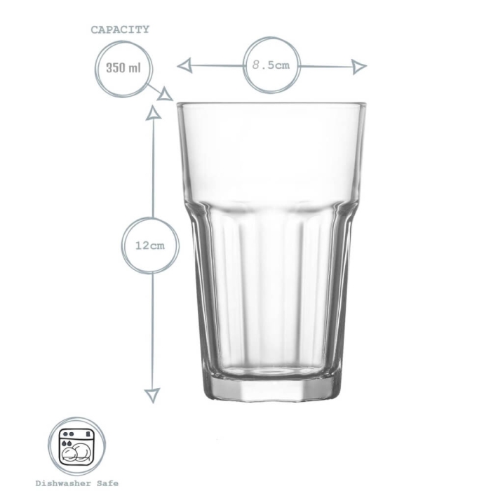 Ensemble de 3 Tasses en Verre Azur Glass - 35 cL