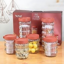 Lot de 6 Boites de Conservation en Verre avec Couvercle