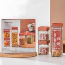 Lot de 5 boites de conservation en verre avec couvercle