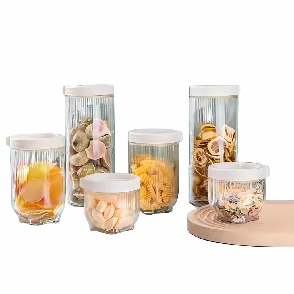 Lot de 6 Boites de Conservation en verre avec Couvercle