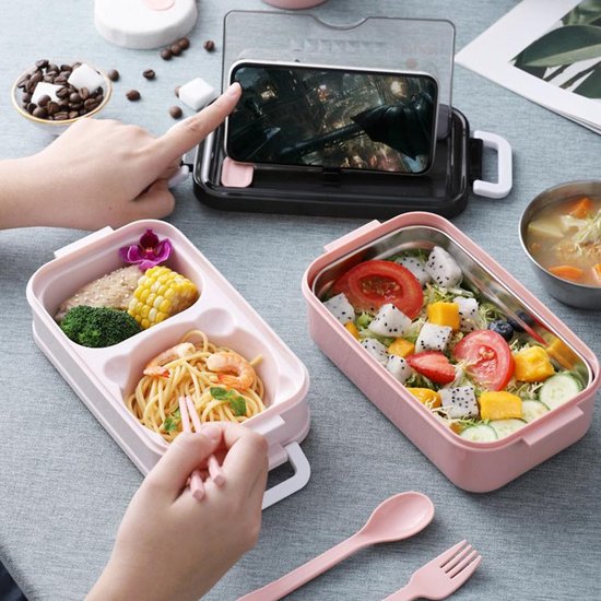 Lunch Box Isotherme deux Niveaux 1400 ml  (M1)