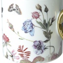 Mug en céramique Fleurie avec Poignée Doré (M2)