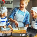 Lot de 3 Moules à Gâteaux Gris En Acier inoxydable