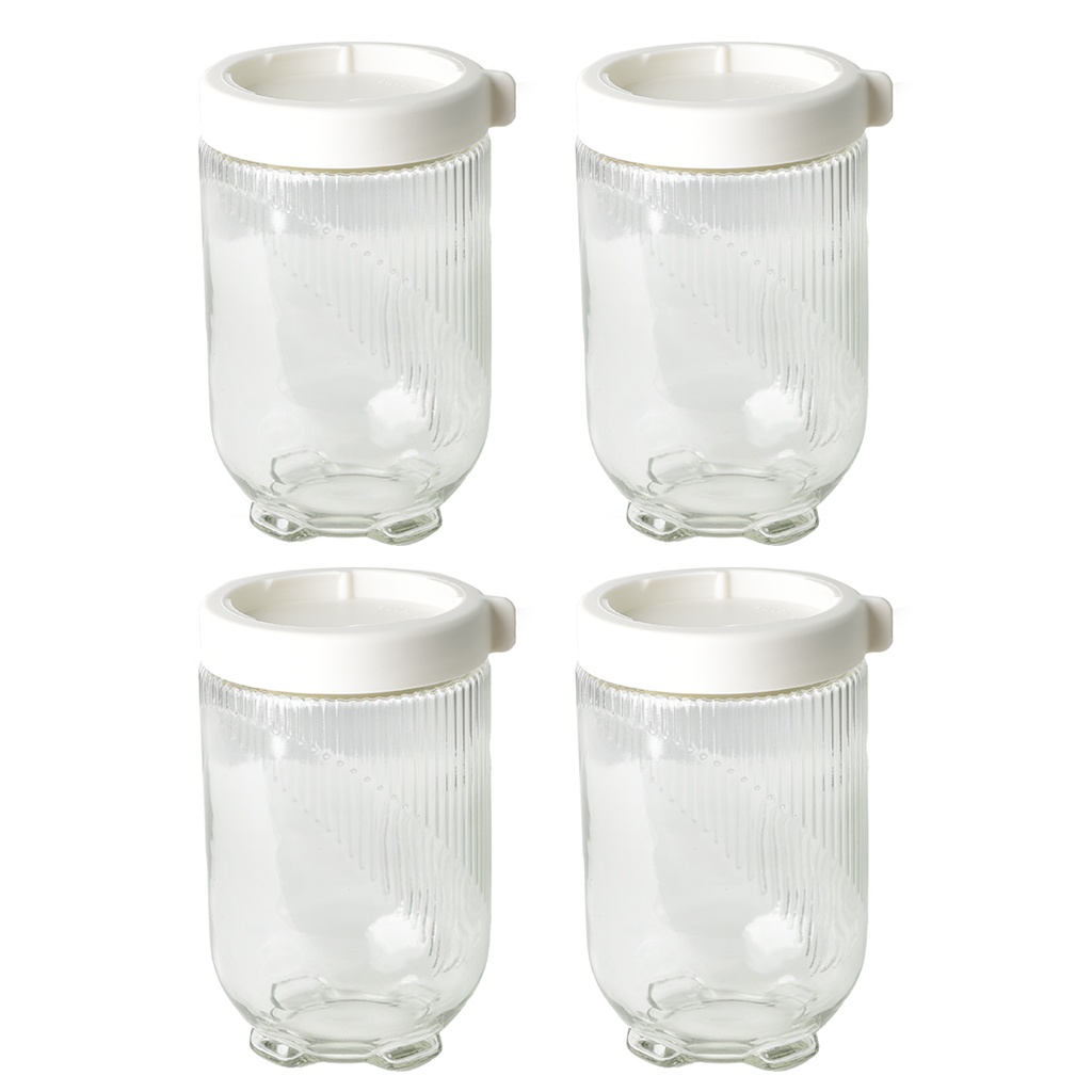 Lot de 10 boites de conservation en verre avec couvercle