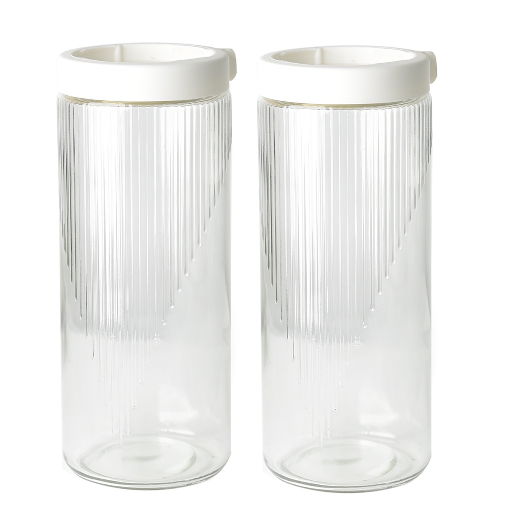 Lot de 10 boites de conservation en verre avec couvercle