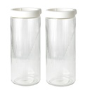 Lot de 10 boites de conservation en verre avec couvercle