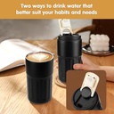 Thermos Isotherme Avec Afficheur De Température Noir 400 ML
