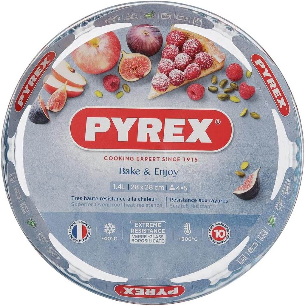 Moule à tarte en verre Pyrex 28 Cm