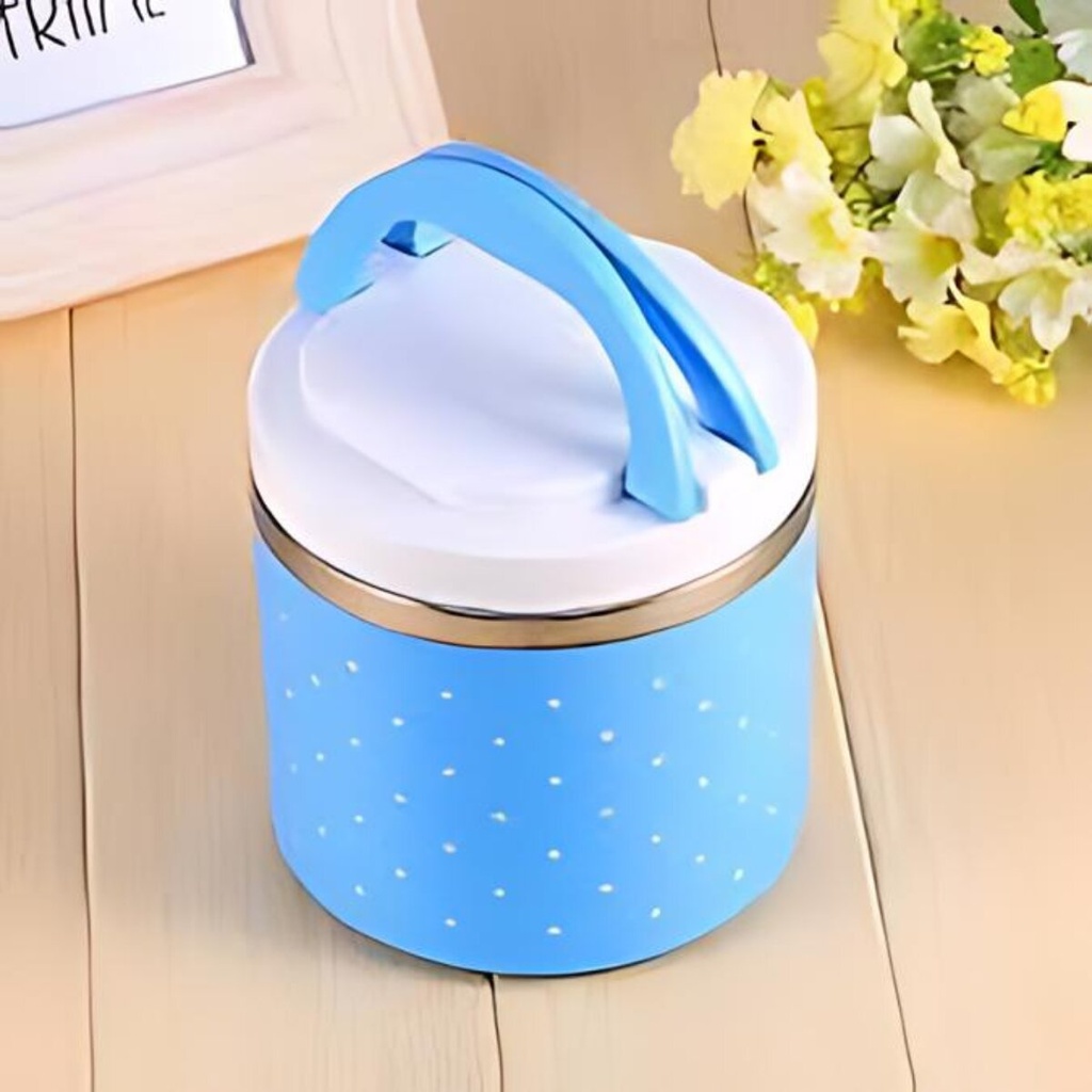 Boite a repas isotherme Rond 1000ML Bleu Ciel