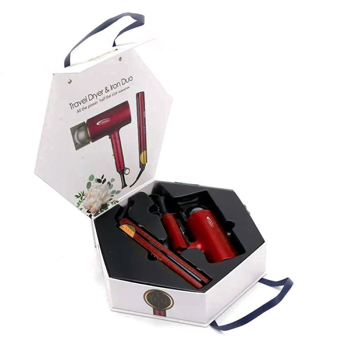 Coffret Sèche-cheveux & Lisseur Florence-Rouge