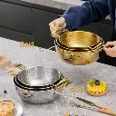 Ensemble de 3 Casseroles en acier inoxydable Argent