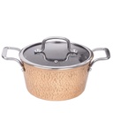 Batterie de Cuisine 20 Pièces Granite Golden House - Effet Cuivre