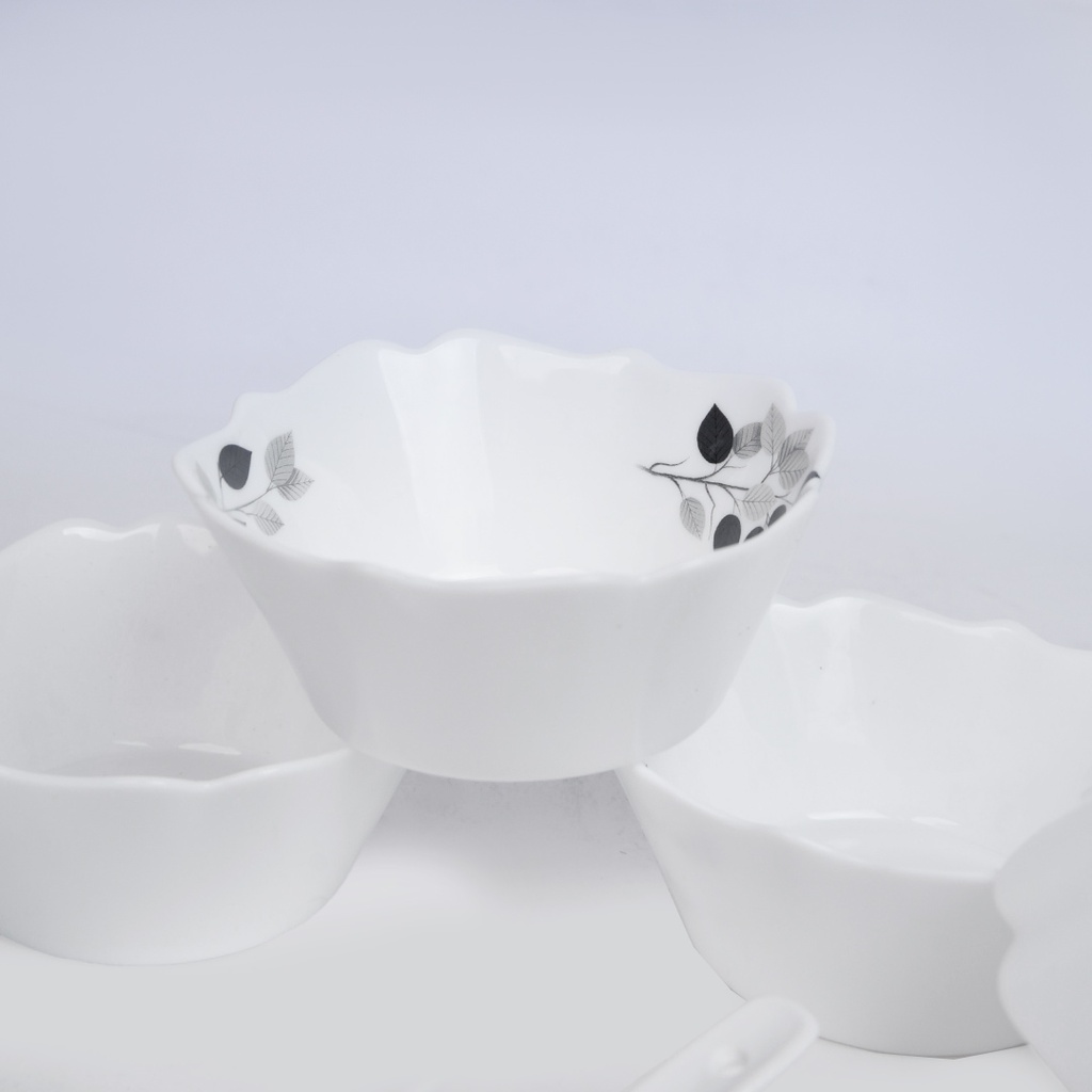 Service a Table en Porcelaine 64 Pièces IRIS Carré - Model 1