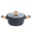 Batterie De Cuisine Sizar 21 Pièces Granite -Noir