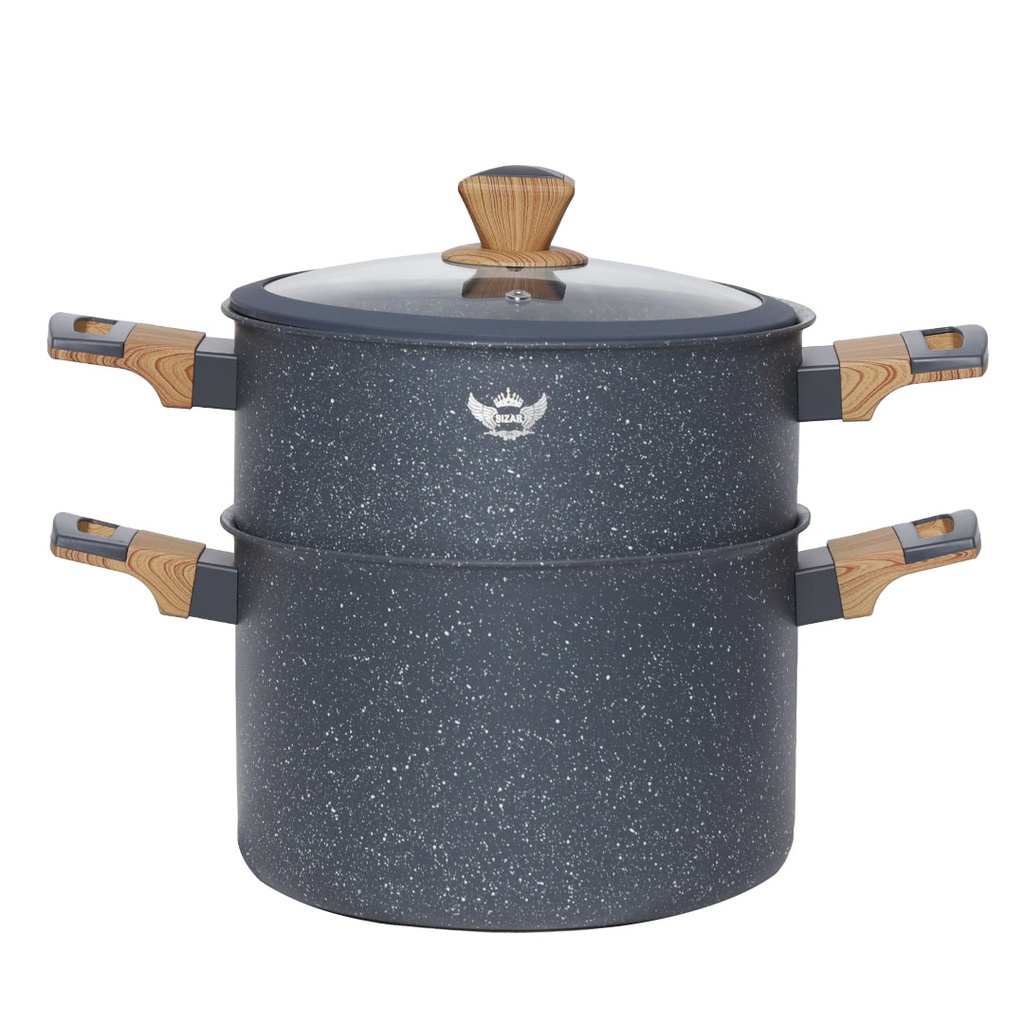 Batterie De Cuisine Sizar 21 Pièces Granite - Gris