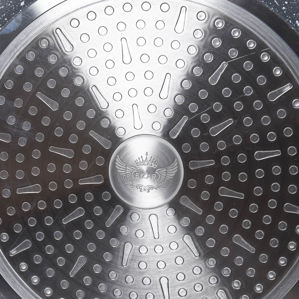 Batterie De Cuisine Sizar 21 Pièces Granite - Gris