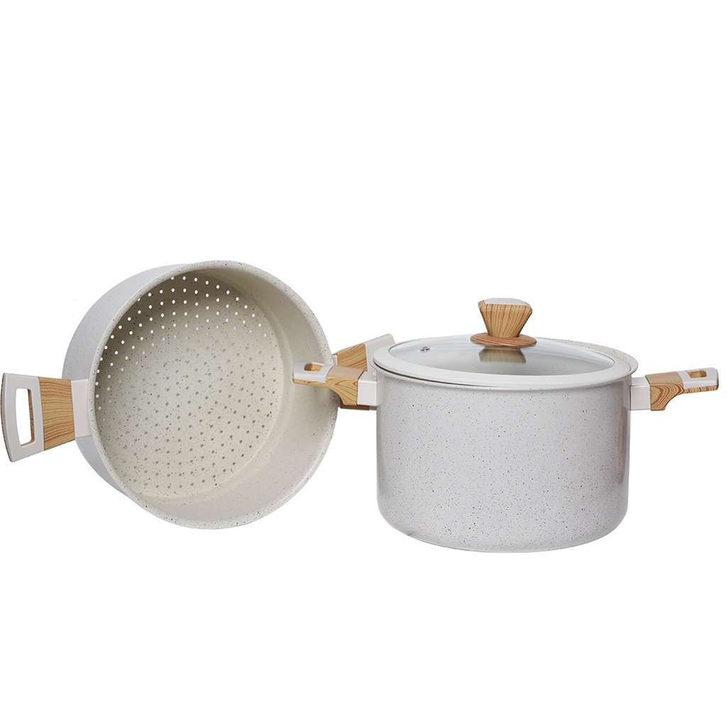 Batterie De Cuisine Sizar 21 Pièces Granite - Beige