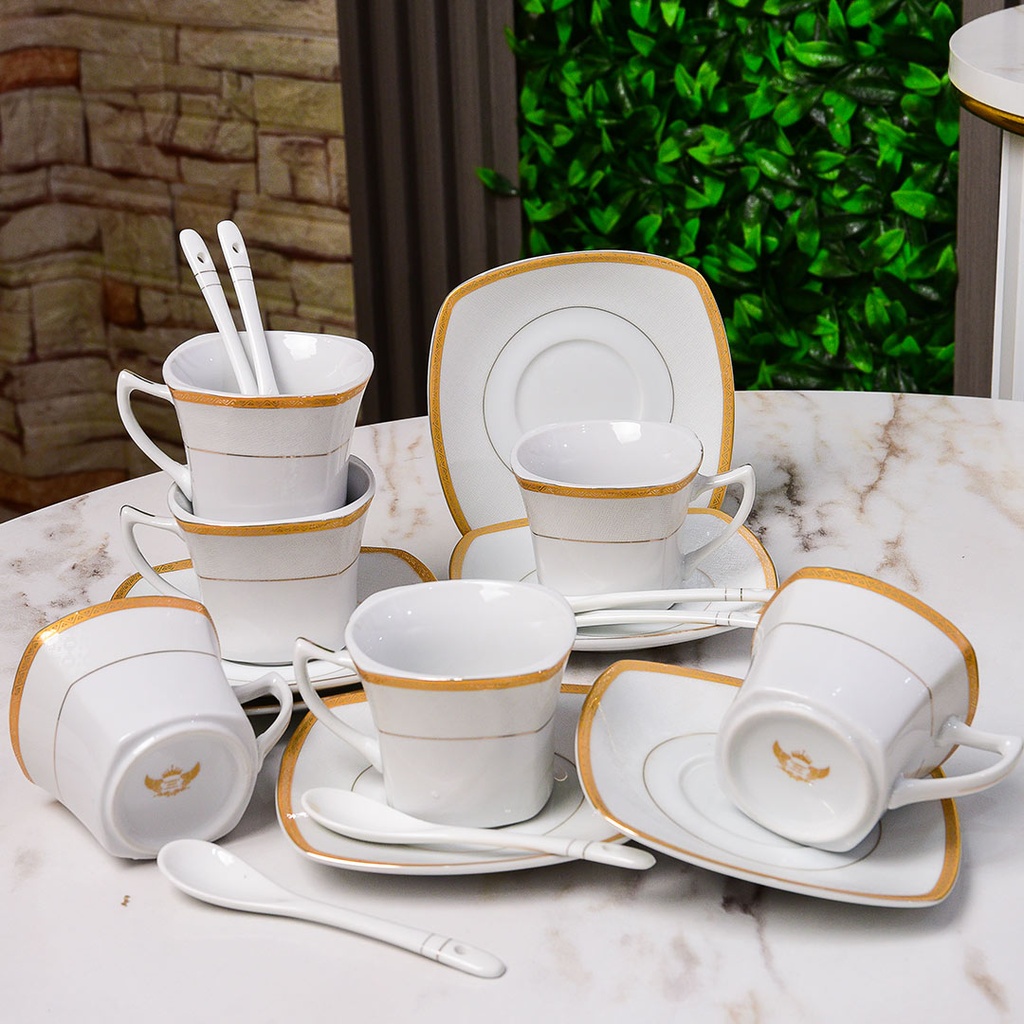 Service à Table 72 Pièces en Porcelaine Florence M3- Carré